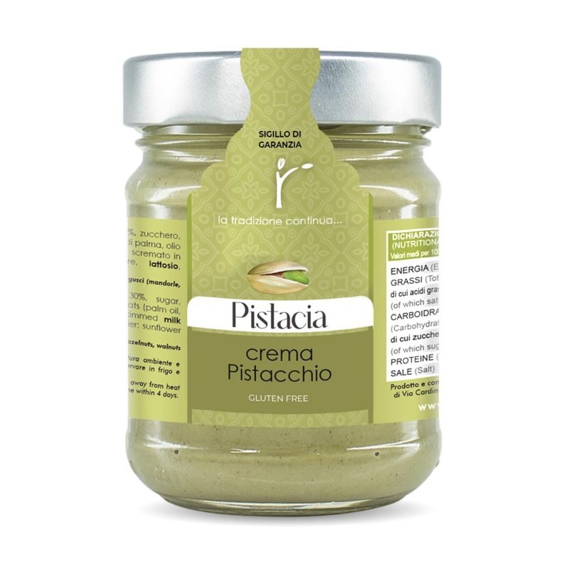 Jar of Bronte store-brand pistachio cream 'Pistacia