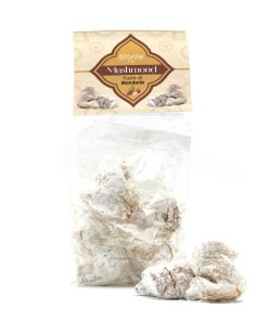 Almond pastries BRONTE STORE packaged in transparent bags. Typical Sicilian pastries