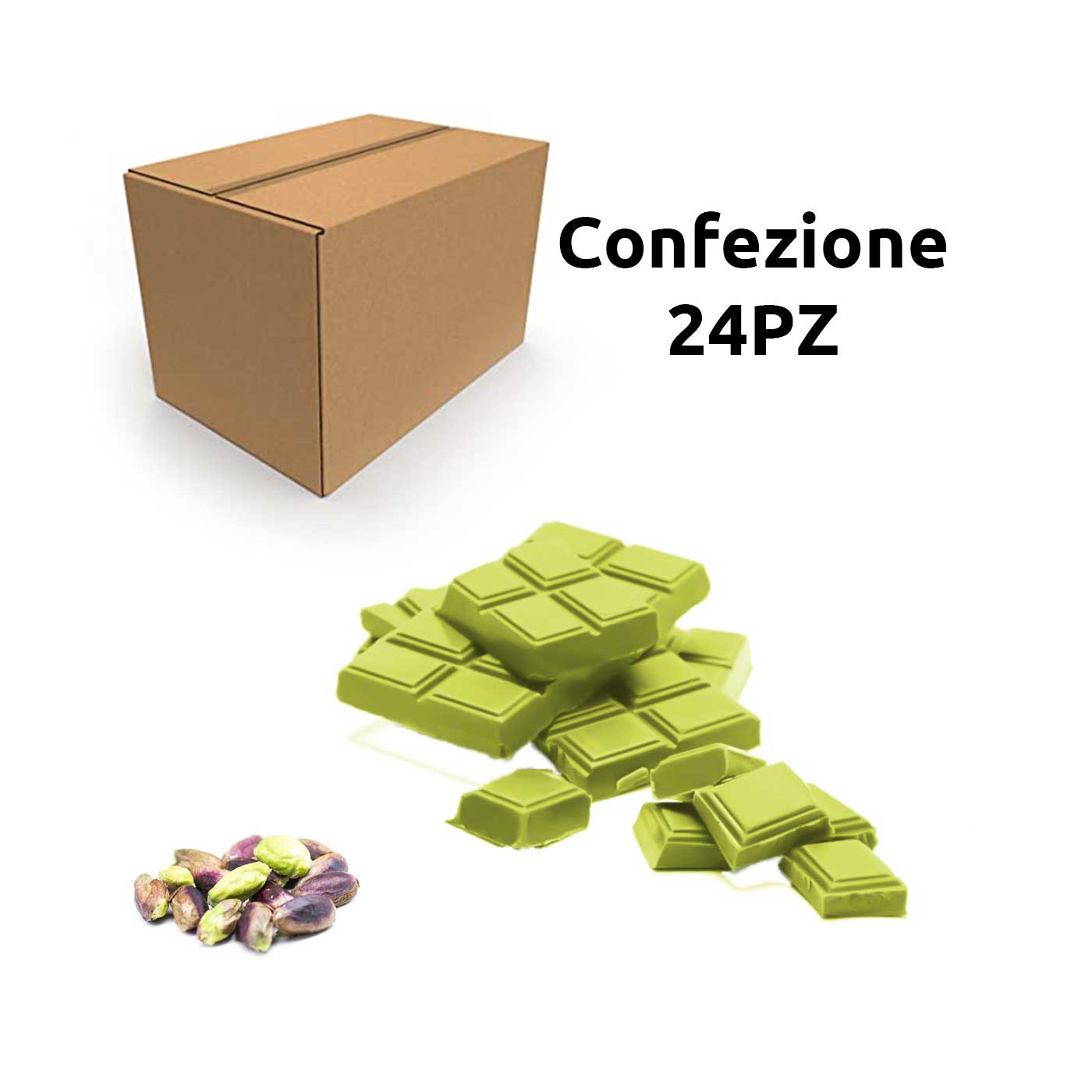 PACK 40PZ Pistachio Chocolate Bar 100g