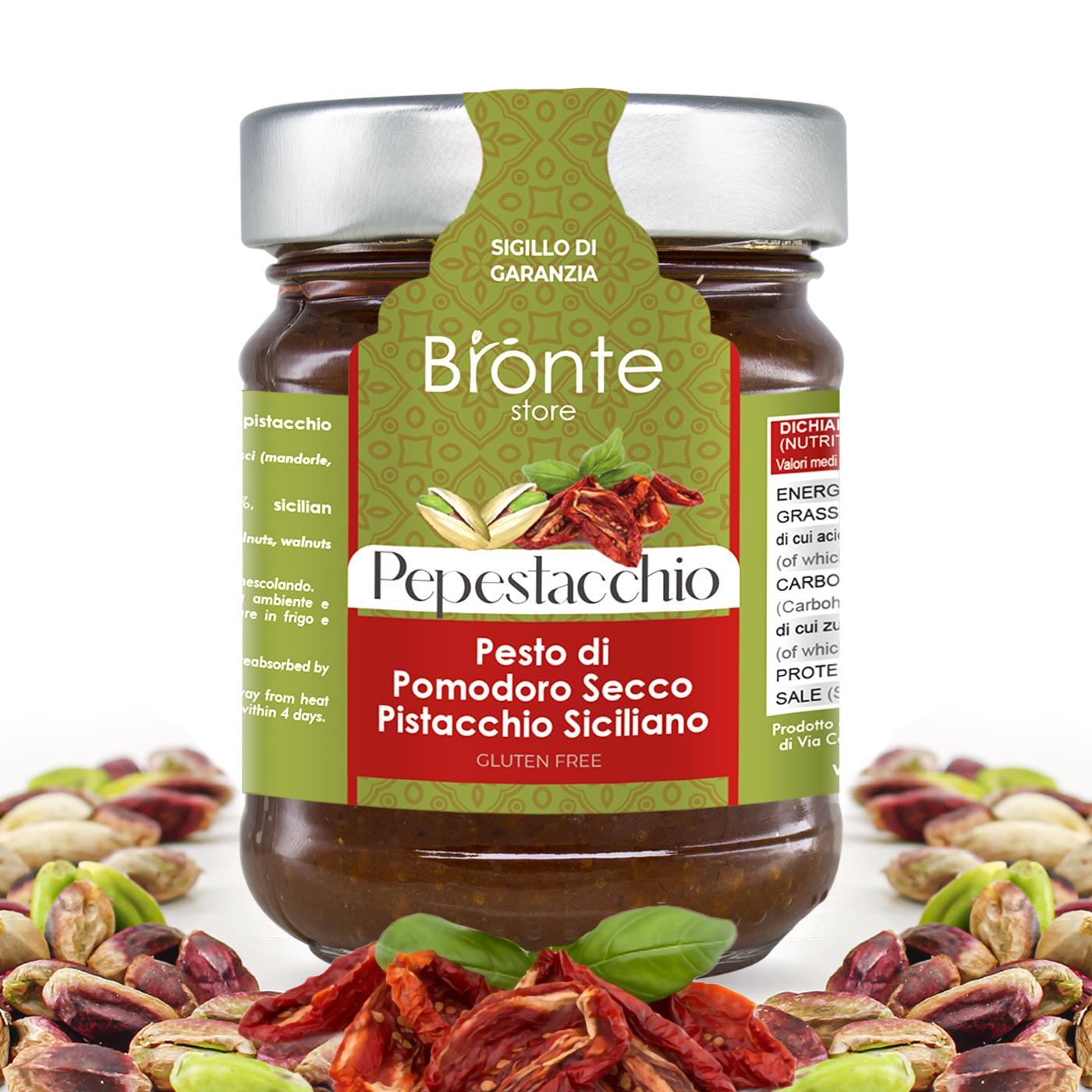 PEPESTACCHIO - Pistachio and sun-dried tomato pesto 190g